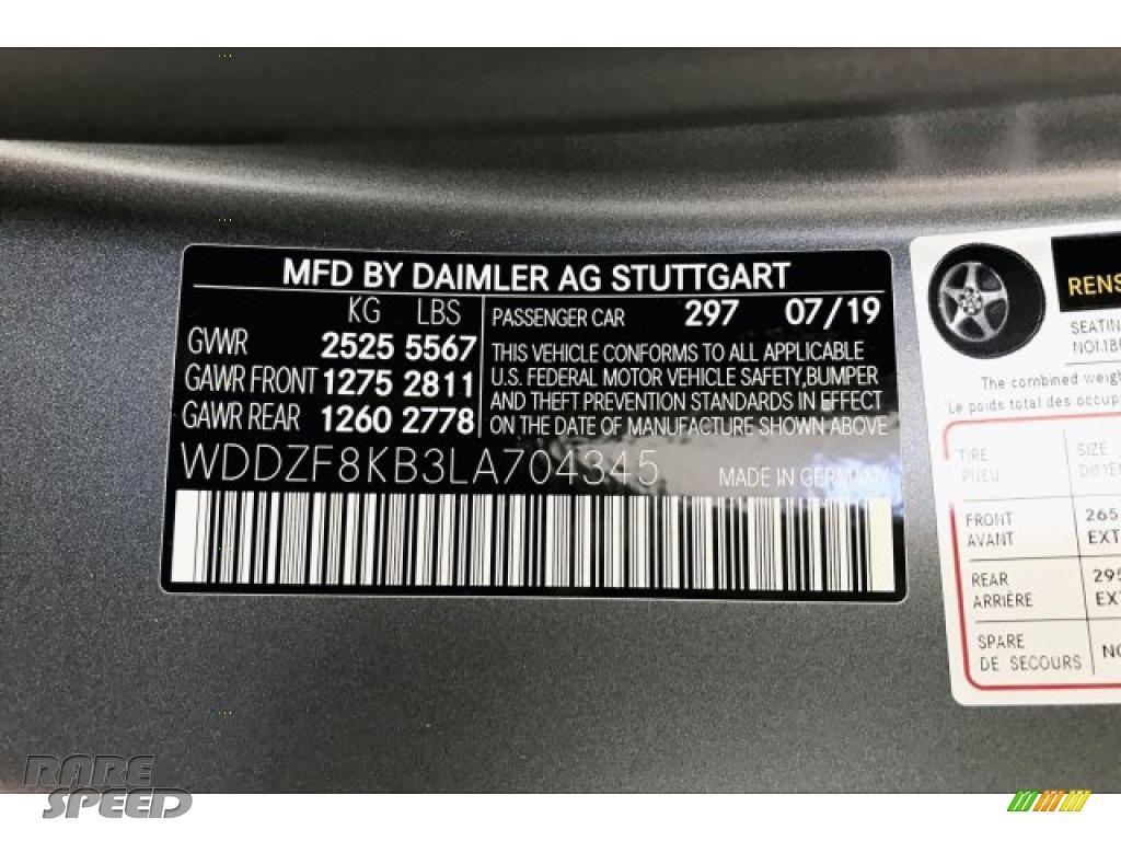2020 E 63 S AMG 4Matic Sedan - designo Selenite Grey Magno (Matte) / Black photo #24