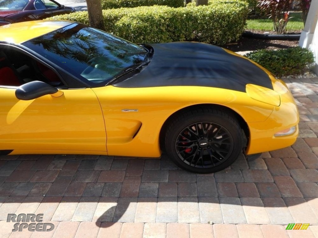 2001 Corvette Z06 - Milliennium Yellow / Black photo #7