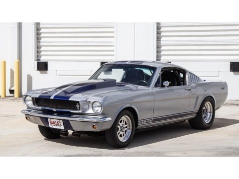 Silver 1965 Ford Mustang Shelby GT350 Recreation