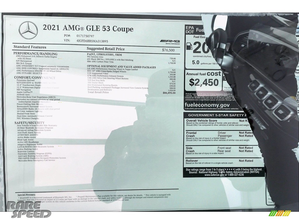 2021 GLE 53 AMG 4Matic Coupe - Selenite Grey Metallic / Black photo #10