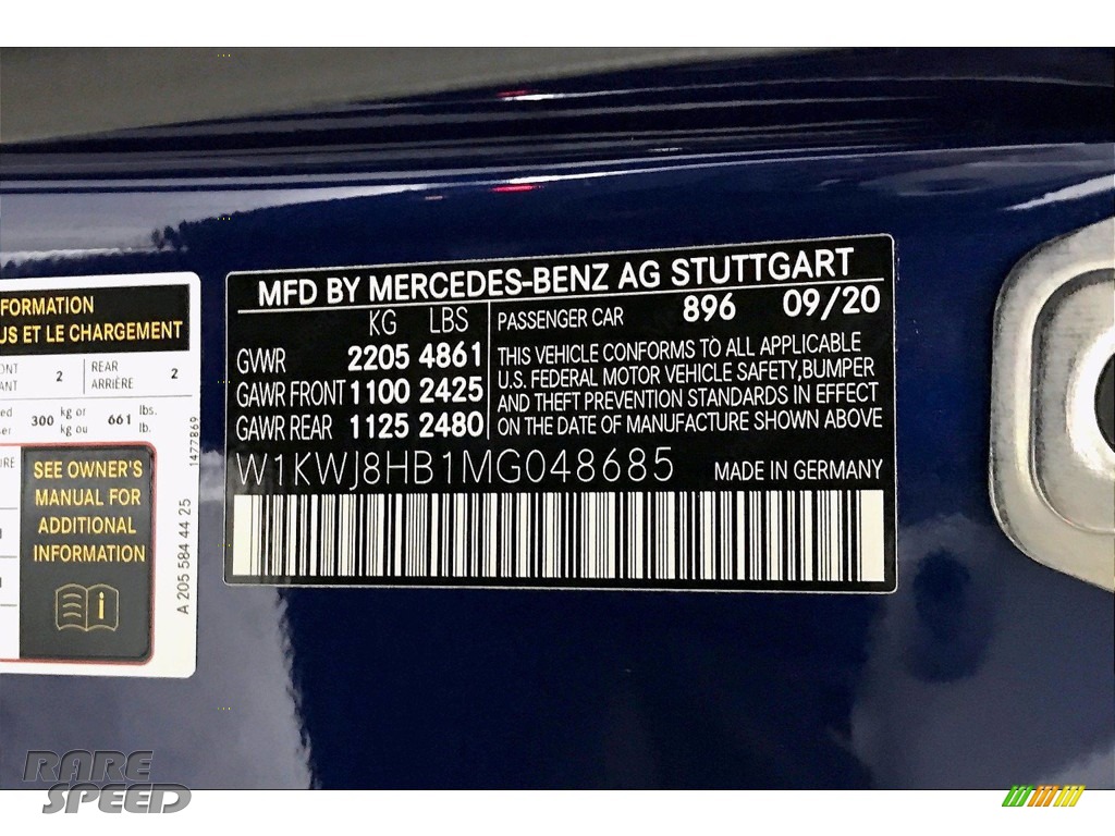 2021 C AMG 63 S Coupe - Brilliant Blue Metallic / Black photo #11