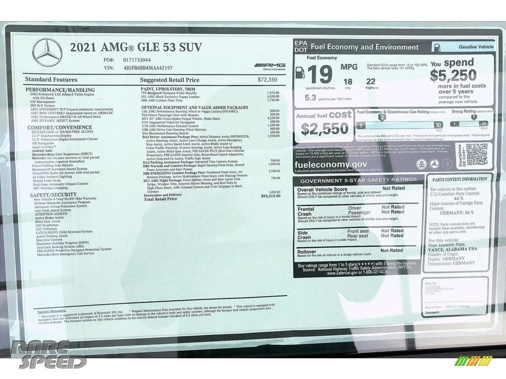 2021 GLE 53 AMG 4Matic - designo Diamond White Metallic / Black photo #11