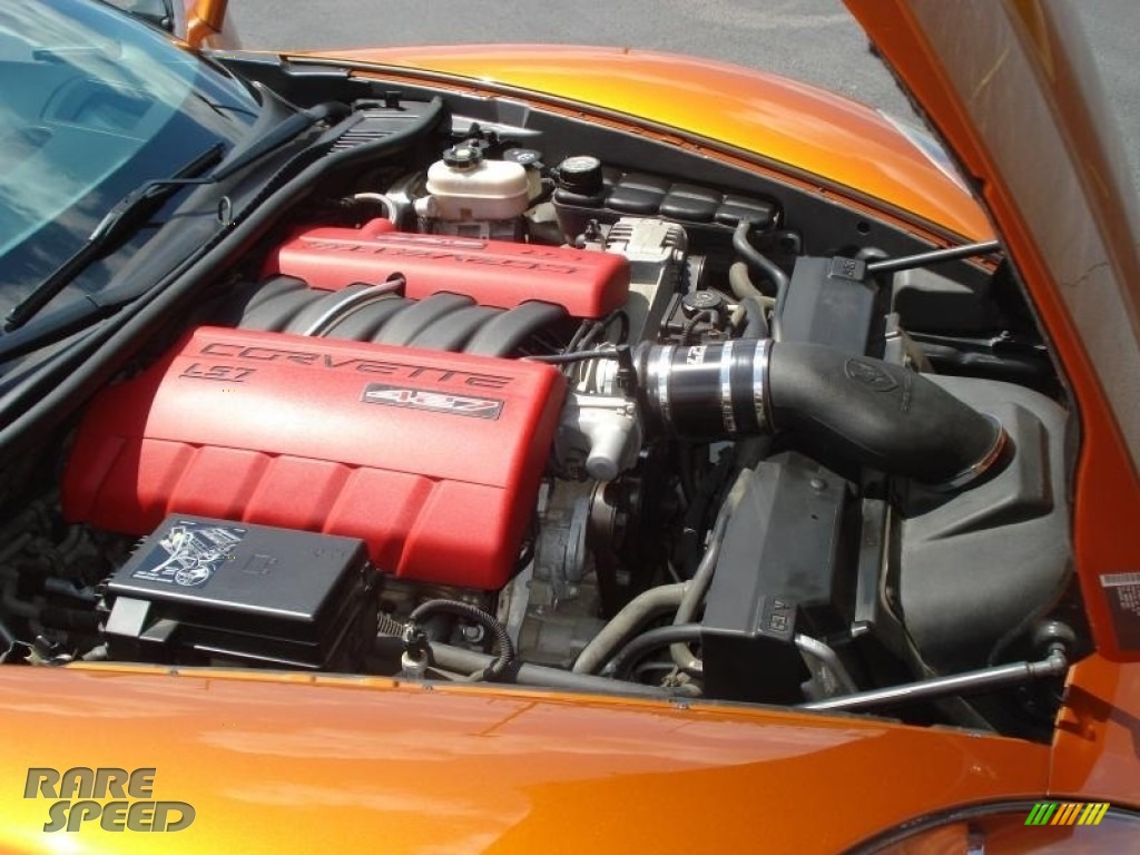 2009 Corvette Z06 - Atomic Orange Metallic / Ebony photo #4
