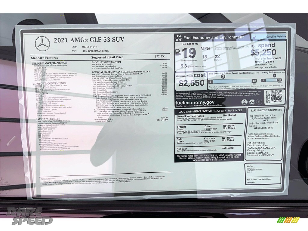 2021 GLE 53 AMG 4Matic - Mojave Silver Metallic / Black photo #13