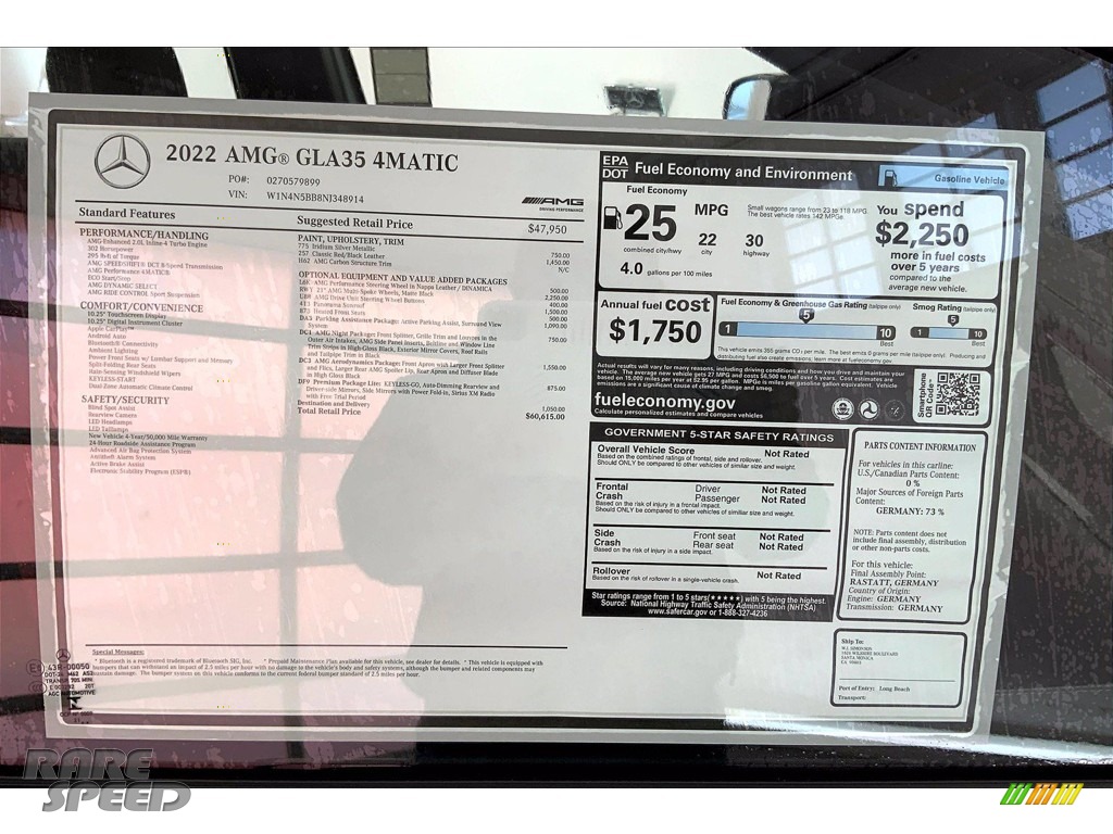 2022 GLA AMG 35 4Matic - Iridium Silver Metallic / Classic Red/Black photo #13
