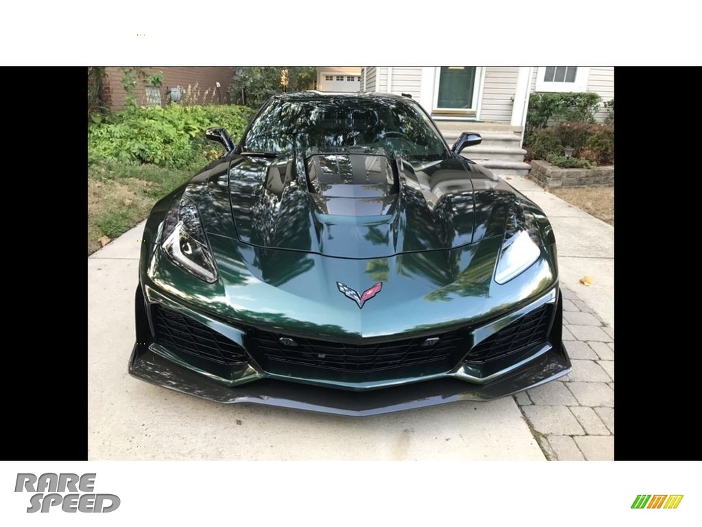 2019 Corvette ZR1 Coupe - Dark Green Metallic Wrap / Black photo #4