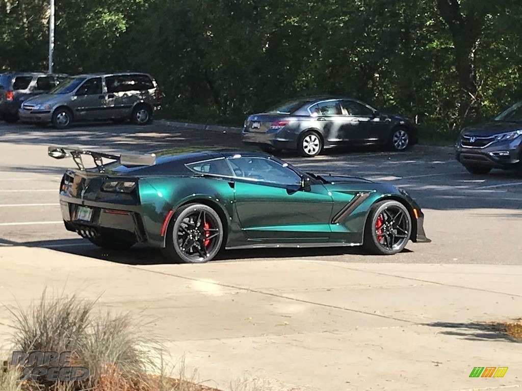 2019 Corvette ZR1 Coupe - Dark Green Metallic Wrap / Black photo #5