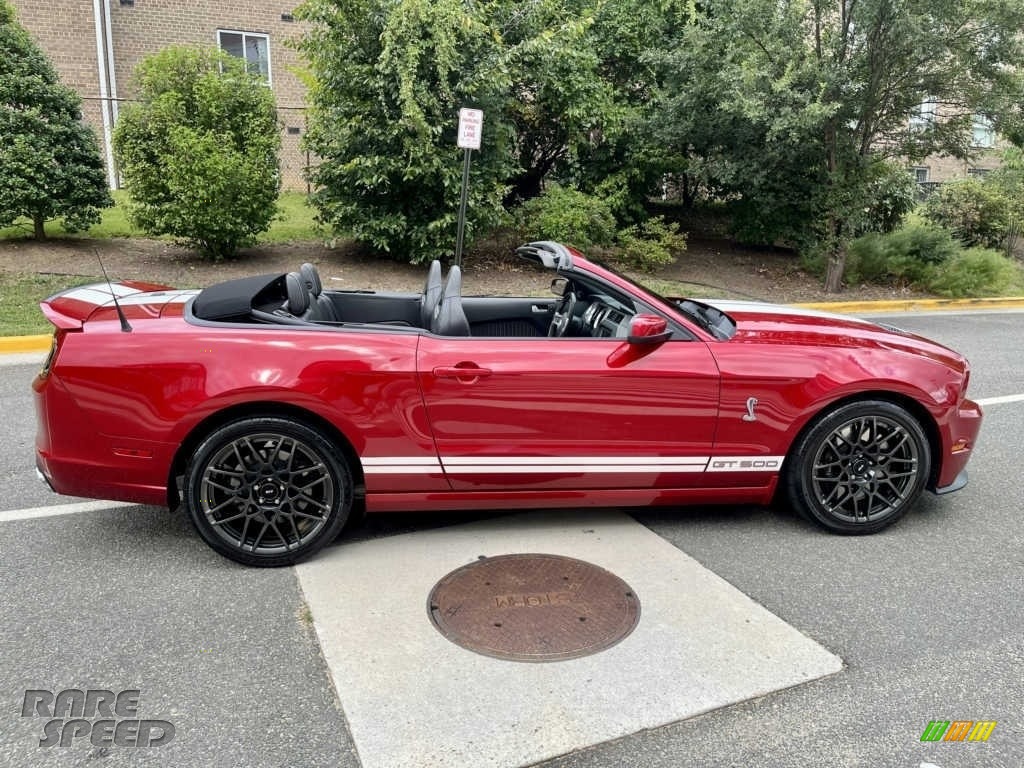 2013 Mustang Shelby GT500 SVT Performance Package Convertible - Red Candy Metallic / Shelby Charcoal Black/White Accent photo #6