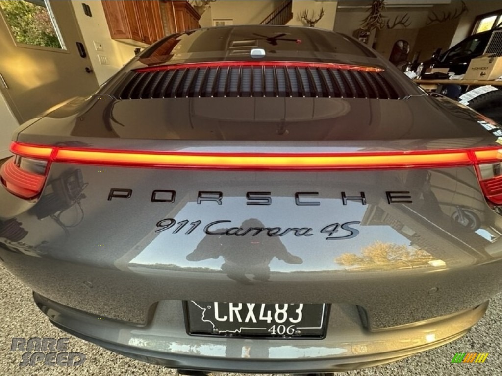 2019 911 Carrera 4S Coupe - Agate Grey Metallic / Black photo #7