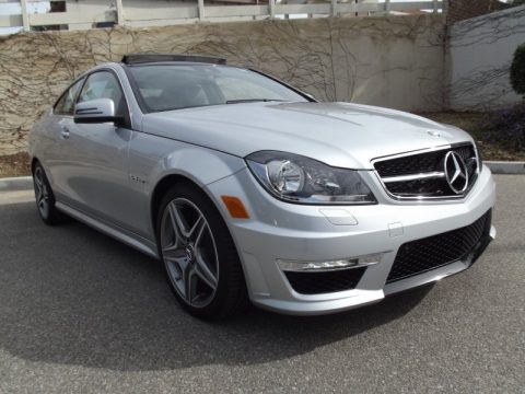 Iridium Silver Metallic 2012 Mercedes-Benz C 63 AMG Coupe