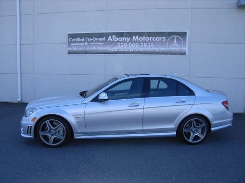 Iridium Silver Metallic 2009 Mercedes-Benz C 63 AMG