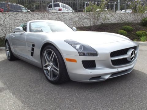 Iridium Silver Metallic 2012 Mercedes-Benz SLS AMG Roadster