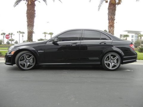 Black 2010 Mercedes-Benz C 63 AMG