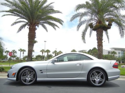 Iridium Silver Metallic 2009 Mercedes-Benz SL 63 AMG Roadster